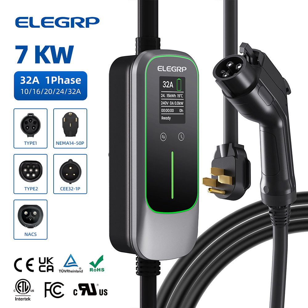 Portable Ev Charger - شاحن سيارات كهربائية محمول من ELEGRP
