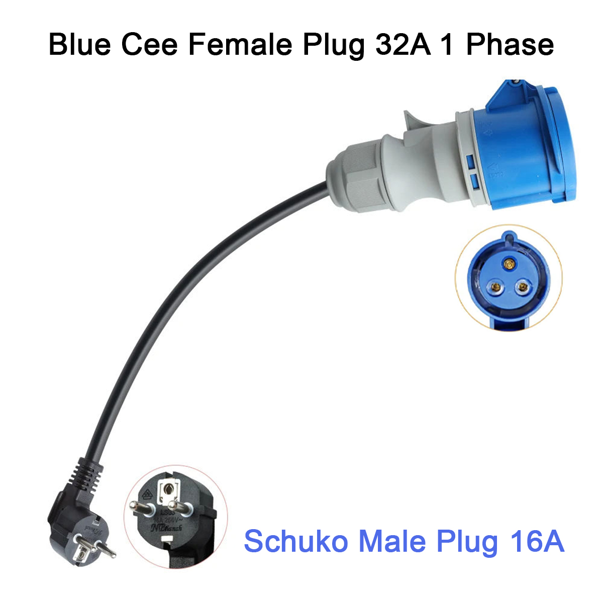 Ev Charger Adapter - قابس طاقة أنثوي أزرق NTO CEE