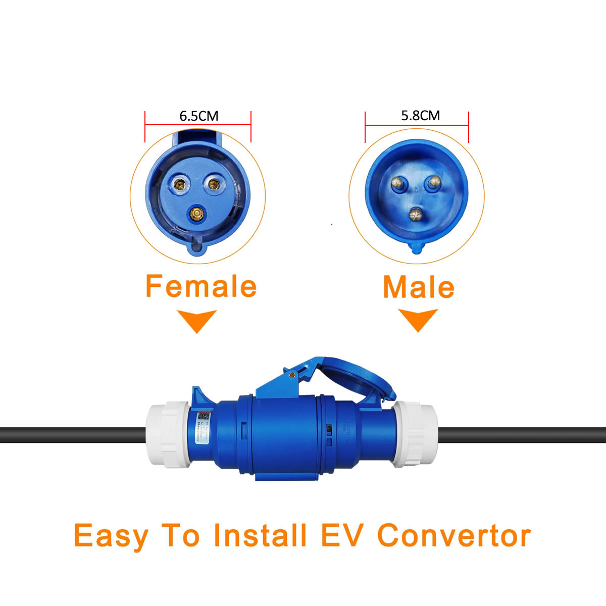 32A الأزرق CEE المقبس إلى 16A  - مراجعة Ev Charger Adapter وسعره