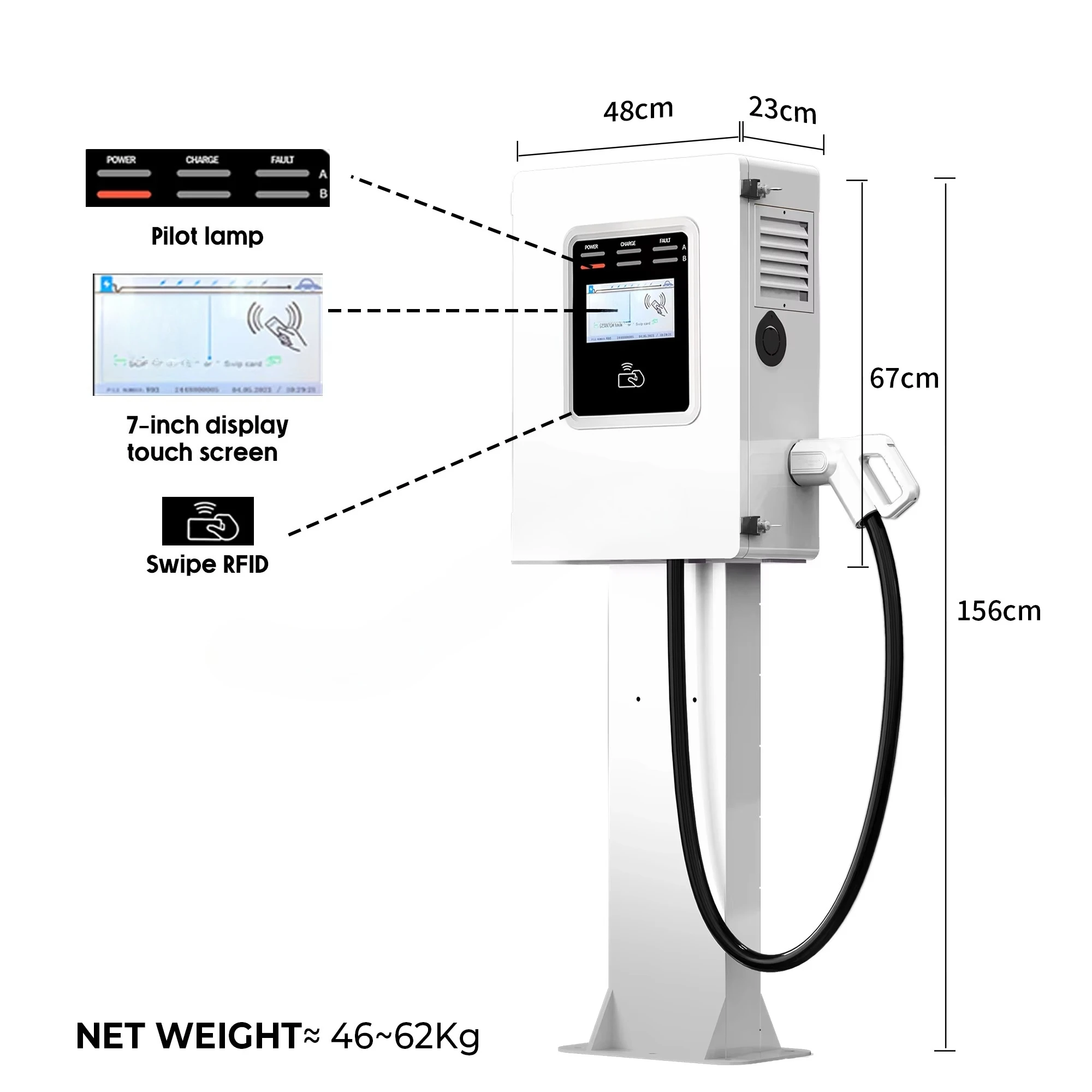 محطة شحن سيارات كهربائية تجاري - مراجعة Ev Charging Pile وسعره